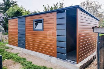 Zahradní domek 5,5x3 + přístřešek 1x3m - dveře - Okno - 2