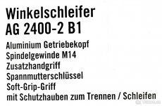 Flexa 230 mm,2400 W, kov.převody, nepoužitá - 2