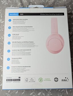 Anker Soundcore Q20i růžové, nové rozbalené. - 2