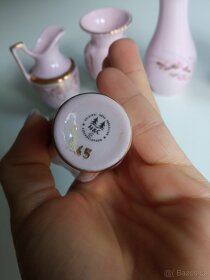 Růžový porcelán vázičky - 2