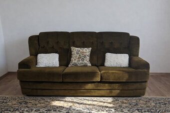 Gauč + 2 křesla – retro styl, pěkný stav - 2