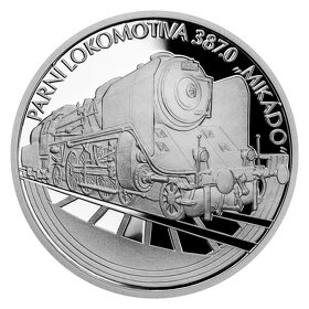 1 OZ stříbrná mince lokomotiva Mikádo 387 - 2