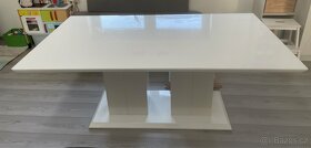 Jídelní stůl - bílý lesk 180x100 cm - 2