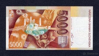 5000 Sk BIMILENIUM 2000, zlatý přetisk. Série A - 1995 UNC - 2