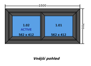 Posuvné okno trojsklo - 2
