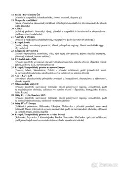 Maturitní otázky z geografie/ zeměpisu (ústní zkouška) - 2