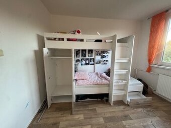 Velmi hezký botníkový set ,patrovou kombi postel se skříní - 2