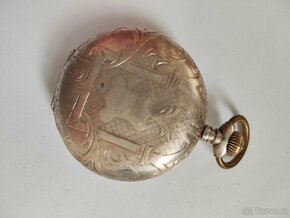 Stříbrné třipláštové kapesní hodinky - 2