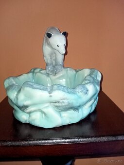 Popelník s medvědem. z.n DITMAR URBACH V.20cm Š.21 cm super - 2