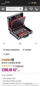 Kufr s nářadím 86 dílu - nové - 2