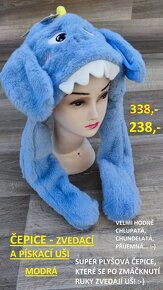 Nové chlupaté čepice - výprodej - 2