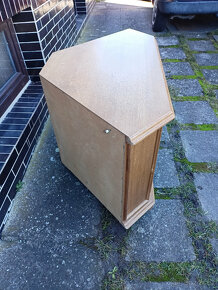 Rustikální rohová skříňka - dubová dýha / stolek pod tv - 2