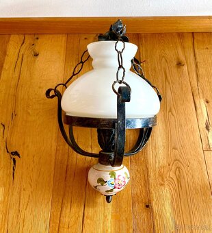 Stará kovaná lampa ve stylu petrolejky - 2