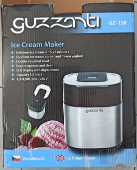 Zmrzlinovač Guzzanti GZ 158 stříbrný - 2