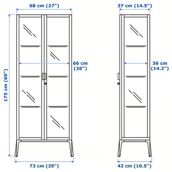 Vitrína bílá prosklená IKEA - 2