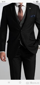 pánský oblek BANDI TAILORED FIT CORNELI nero 46/182 - 2