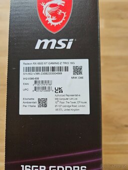 MSI Radeon RX6800XT Gaming Z Trio 16GB PCIe - 2