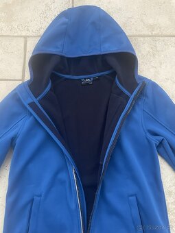 Modrá zateplená softshellová bunda, vel. 158 - 2