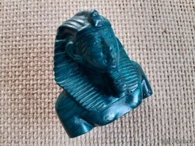 Busta faraona Tutanchamona - malachit - 2