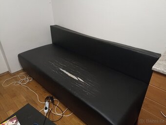 Čierna koženková gaucovka - 2