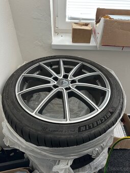 Litá kola 7,5J x19 5x114,3 ET45, pneu Michelin - 2