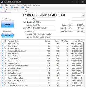 Disk - Toshiba 2TB HDD SATA - 2