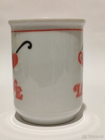 Retro hrnek LOVE, starý hrníček Royal Dux, ČSSR, pošta 69.- - 2