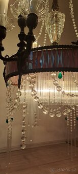 Starožitný velký secesní lustr, secese - 2