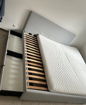 Postel IKEA 180x200 s 2 ks úložný prostor včetně matrace - 2