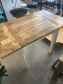 Rozkládací dřevěný jídelní stůl DIDIER 77/127 x 77 cm - 2