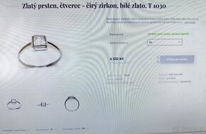 Prodám prsten bílé zlato - 2