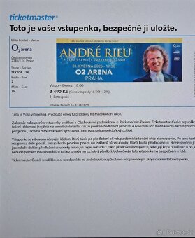 31.5. André Rieu 2x vstupenka - 2