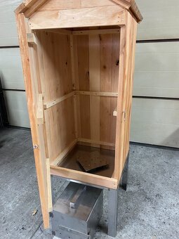 OLŠE Dřevěná udírna 100x50x50 + NEREZ topeniště - 2