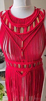 Handmade šaty macrame nové . - 2