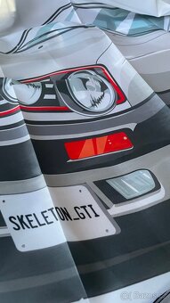 Banner - prapor VW Golf II šedý 90x150 cm - 2