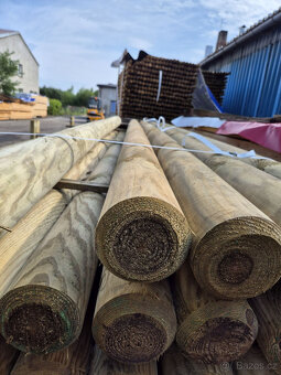 Dřevěná palisáda Kulatá impregnovaná - 2