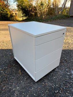 Mobilní kontejner Techno se 4 zásuvkami - bílý - 2