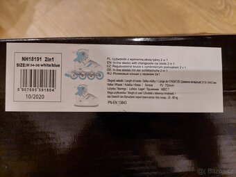 Dětské kolečkové brusle, vel. 34-38 - 2