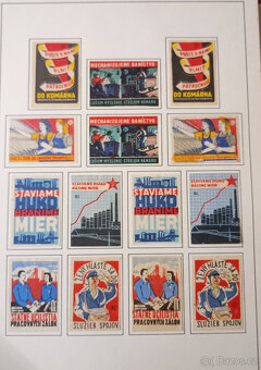 Historické zápalkové nálepky ze Slovenska 1945-58 - 2