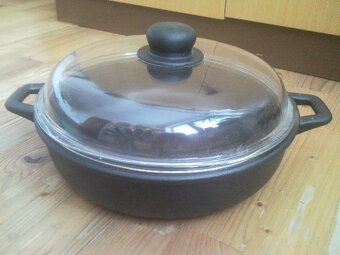 TEFLONOVÝ ZÁNOVNÍ RENDLÍK 28 cm + POKLICE skleněná - 2