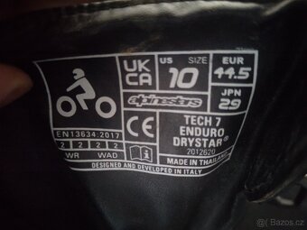 Boty Alpinestars Tech 7 Enduro Drystar vel 44.5 - 2