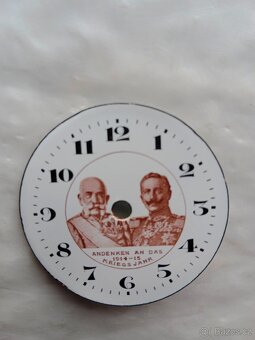 Pěkný, starý smaltovaný ciferník Franz Josef - 2