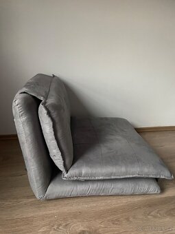 Rozkládací křeslo ENI, šedá - 2