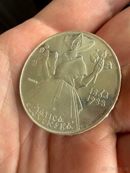 Stříbrná mince 500 kčs Matica slovenská - 2