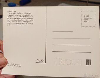 Kreslená pohlednice ze 70. let: Pozdrav z pionýrského tábora - 2