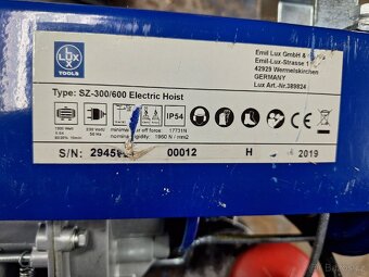 Elektrický lanový zvedák 300/600 kg - 2