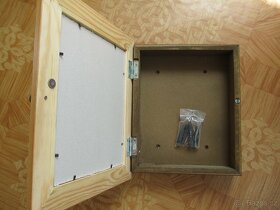 Dřevěná krabice obraz. krabice na víno a metaxu, košíček - 2