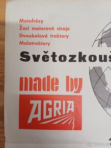 plakátek A4 ,AGRIA WERKE SVĚTOZKOUŠENÉ STROJE - 2