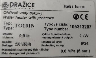 Ohřívač vody Dražice - 2