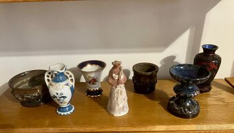Keramické dekorační předměty, broušené sklo - 2